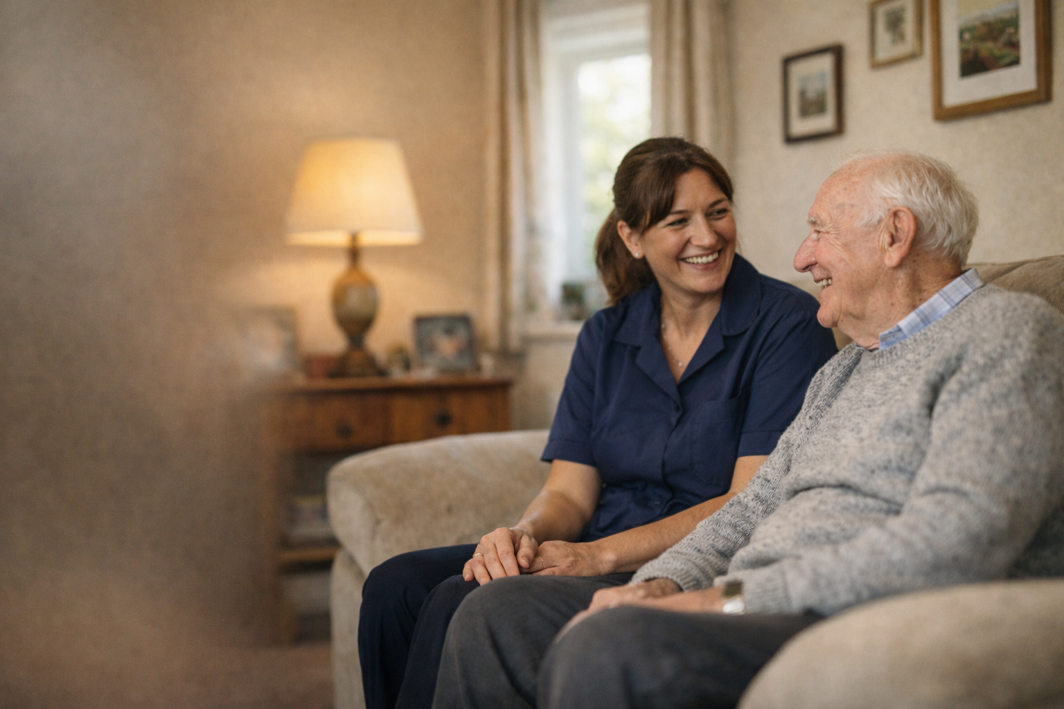 Avican Support staff supporting an individual